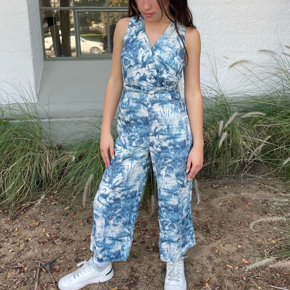 Eva Franco Gable Jumpsuit - Blue Lagoon sz 2p